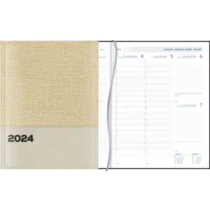 Agenda Plan-a-week 2024 gebonden - Beige
