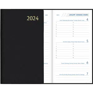 Agenda Visuplan 2024 gebonden zwart